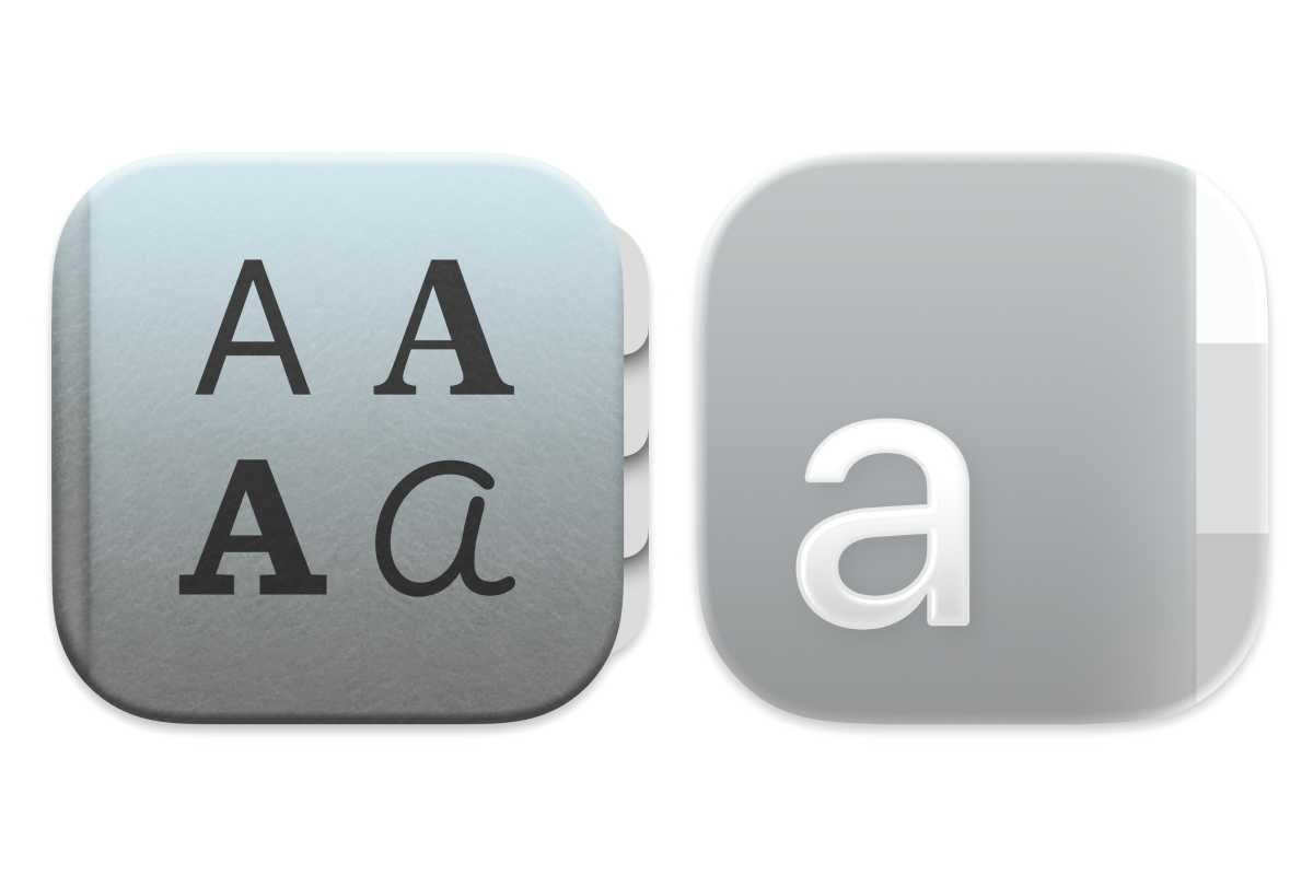 macOS 15 & macOS 26 Font Book icons
