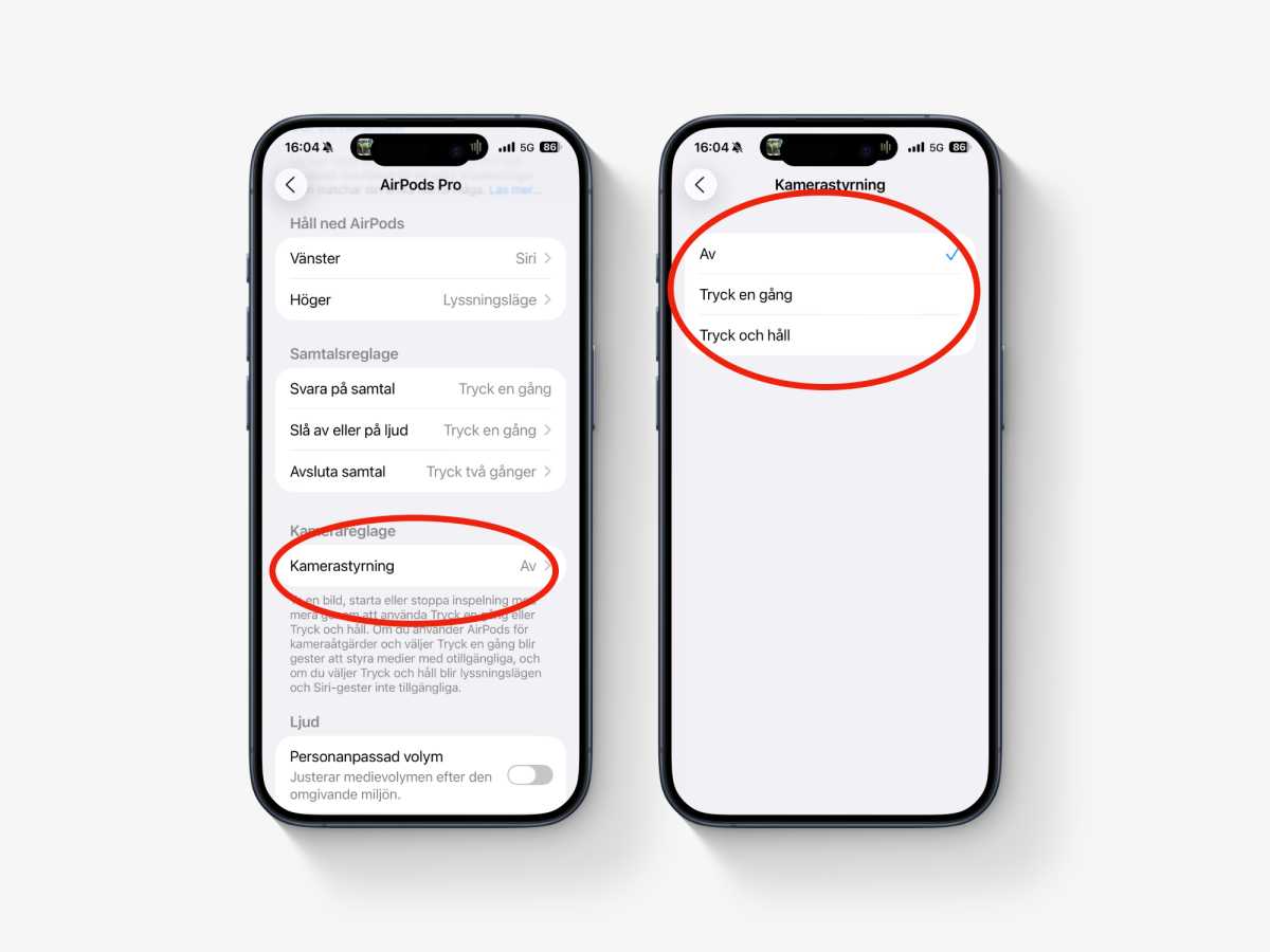 iPhone kamerakontroll
