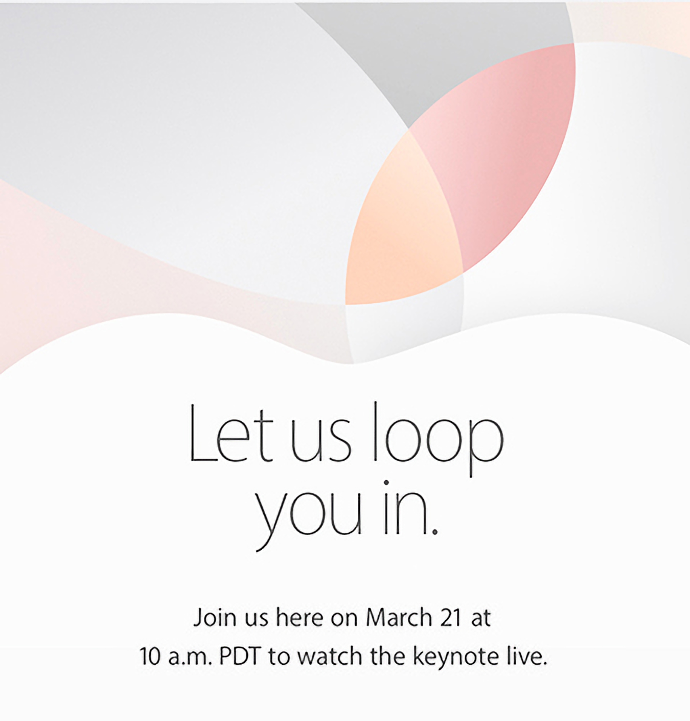 2016 iPhone SE event invite