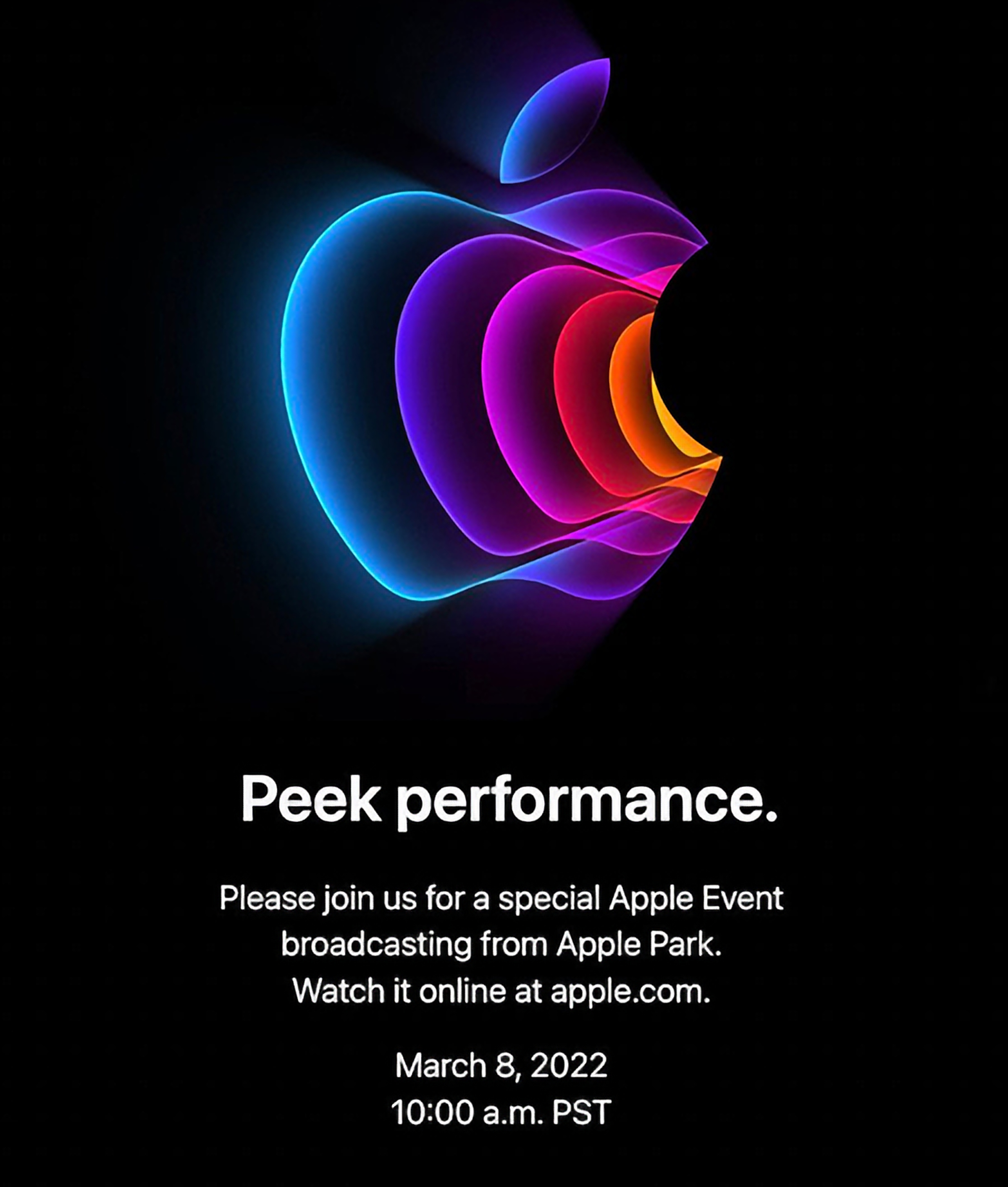 2022 iPhone SE event invite