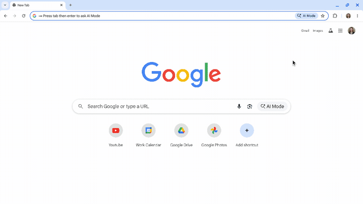 AI Mode in Chrome Omnibox
