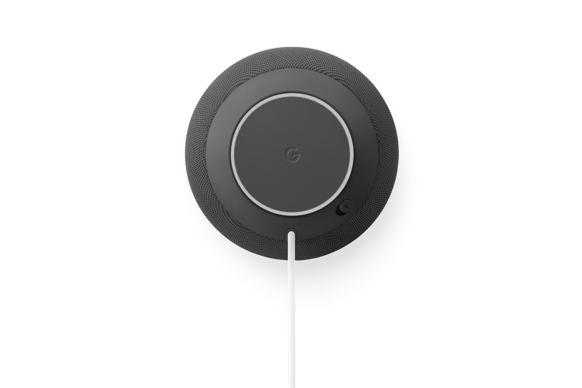 Bottom view of Google Home Speaker in Hazel