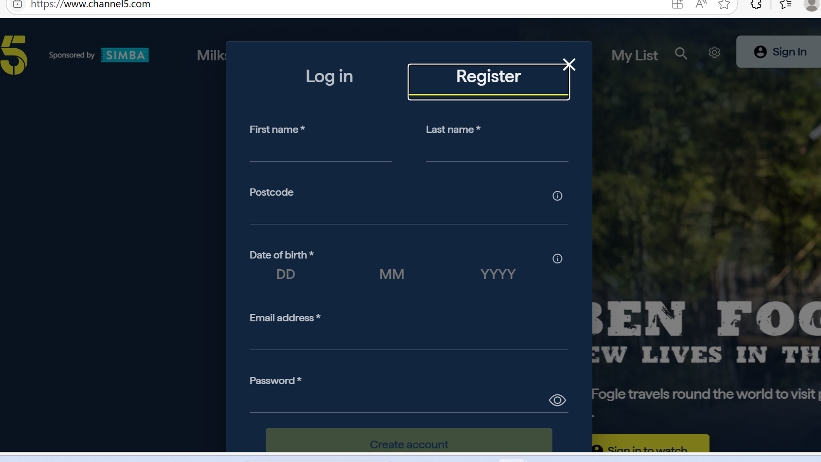 Channel 5 register