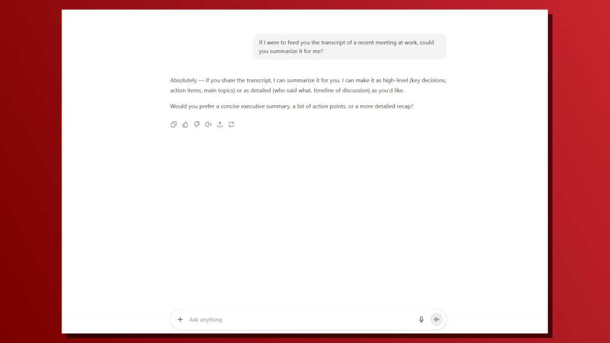 ChatGPT mundane tasks summarize transcript