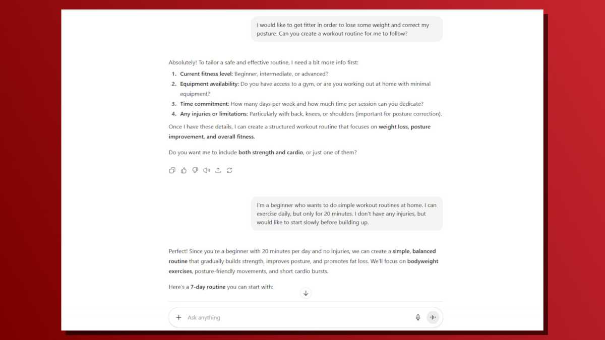 ChatGPT mundane tasks workout routines