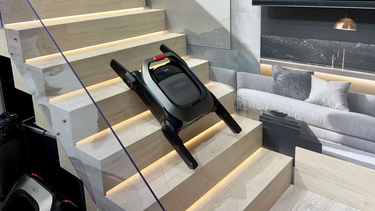 Eufy MarsWalker climbing up stairs at IFA 2025