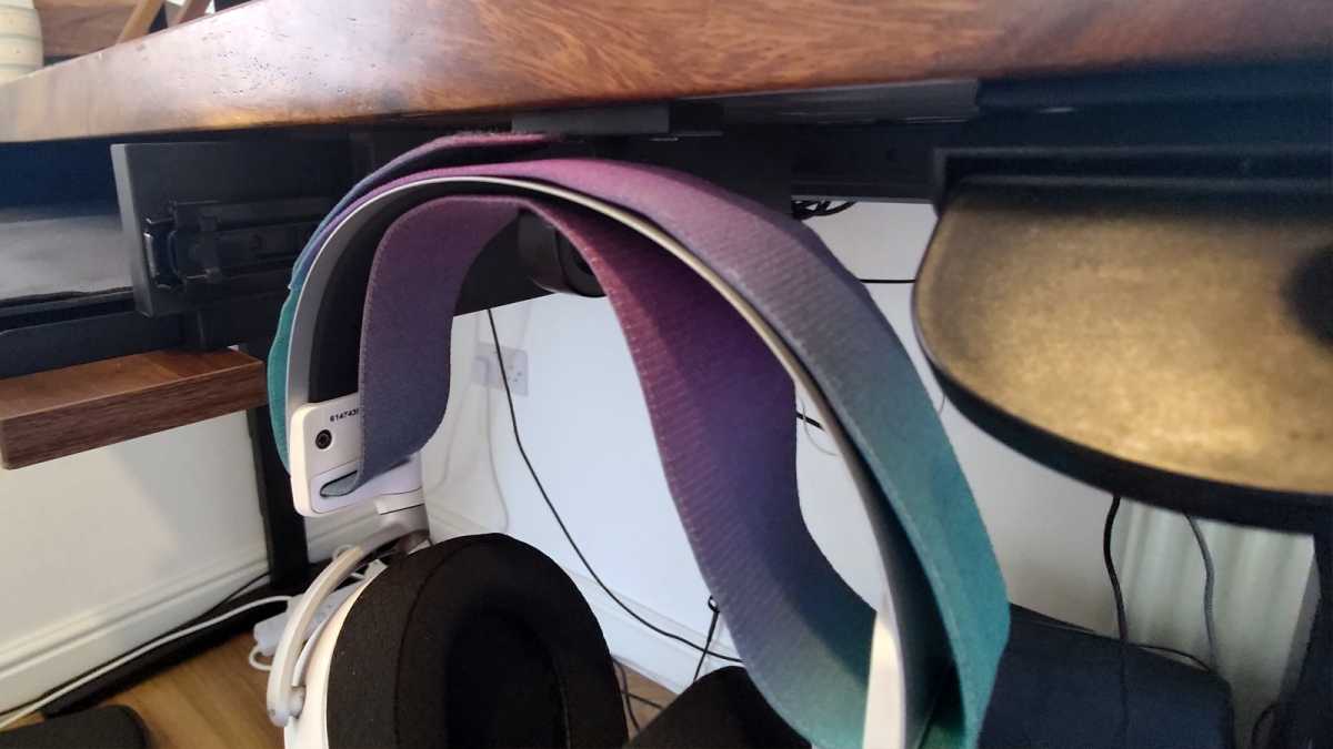 Favorite standing desk accessories under-desk headphone hook