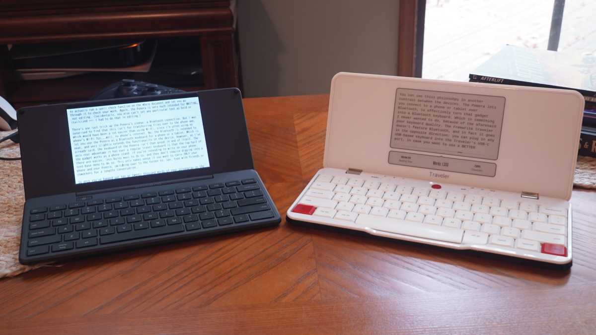 Freewrite Traveler and Pomera DM250