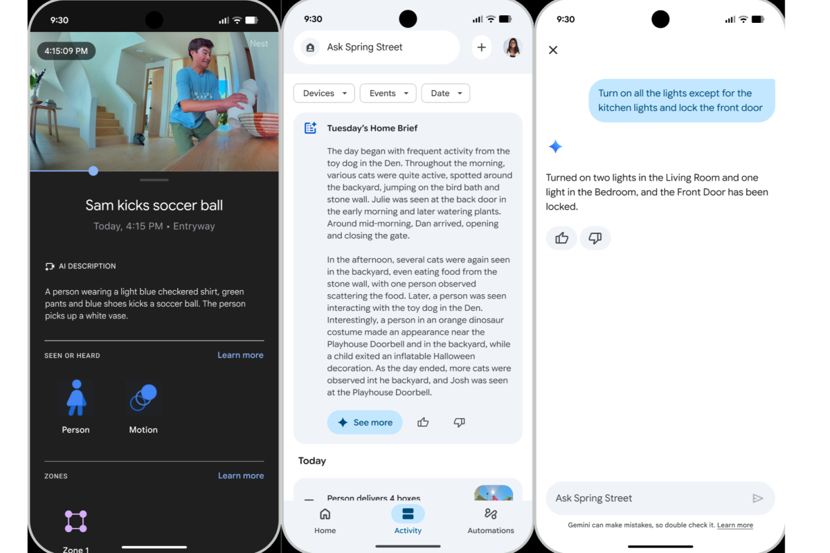 Google Home app screenshots