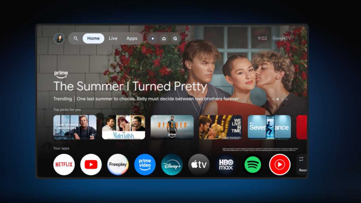 Google TV homepage redesign