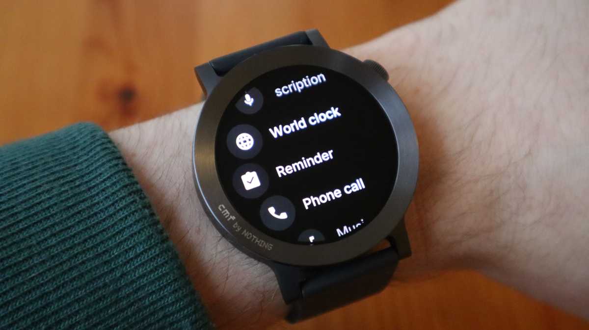 The app menu on the CMF Watch 3 Pro