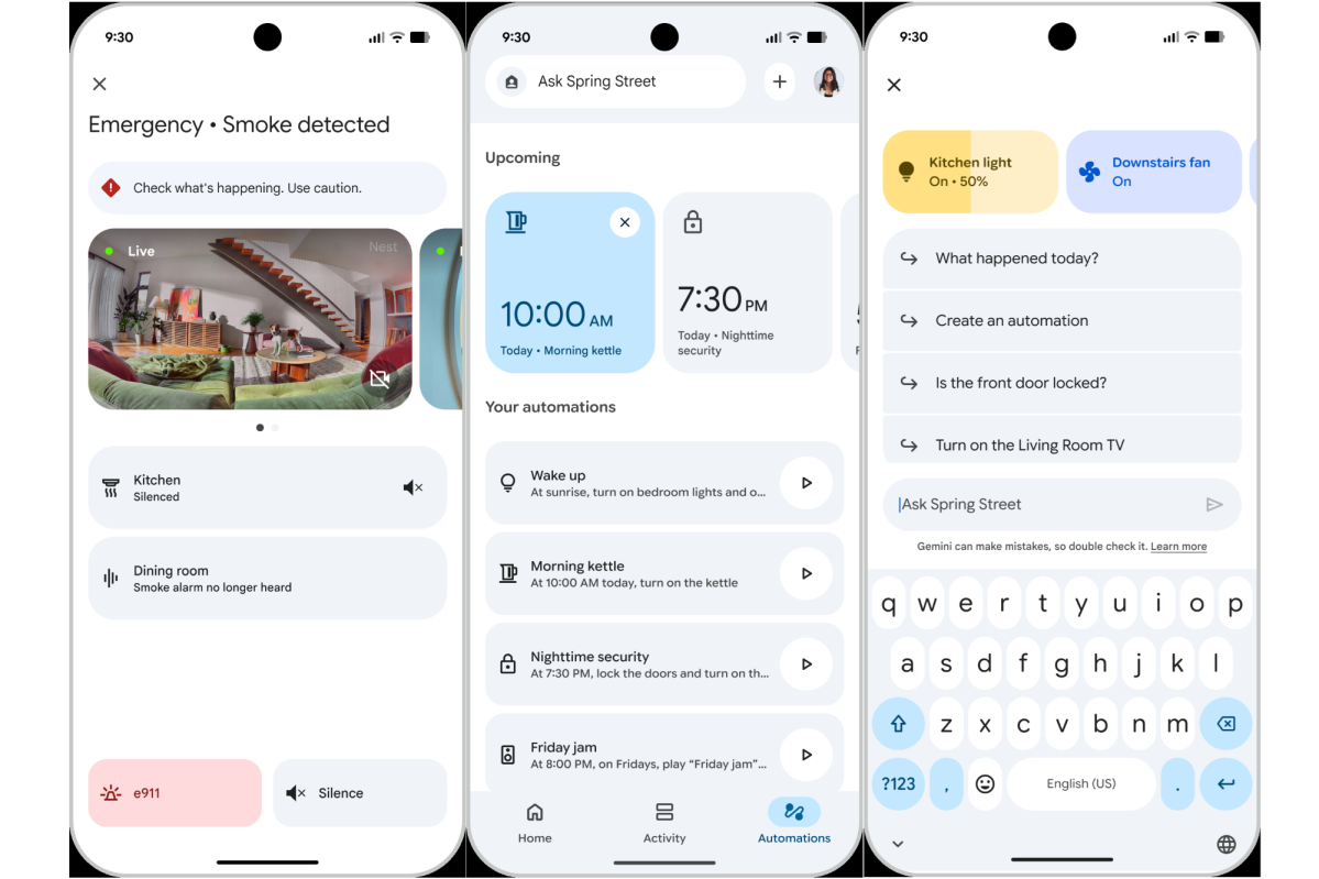 More Google Home app screenshots