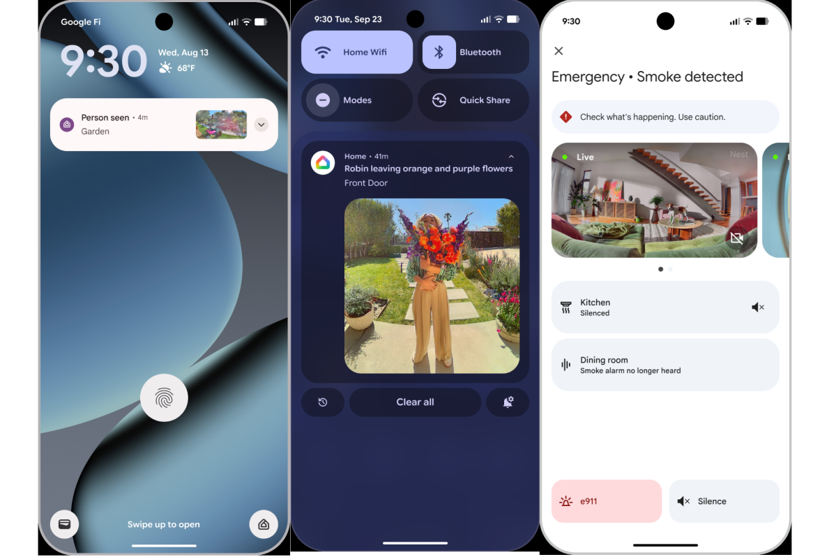 Nest Cam app screenshots