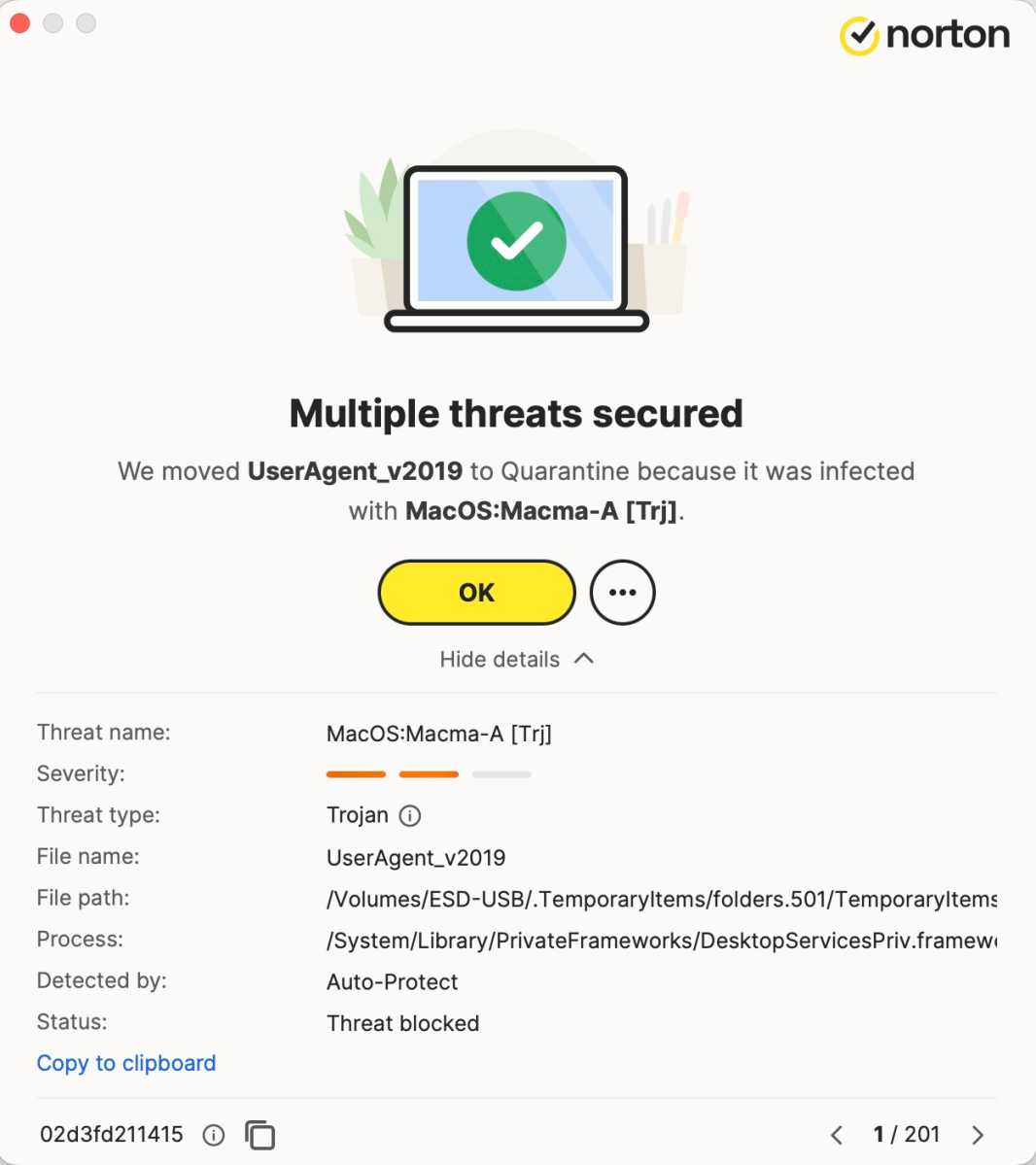 Norton threats