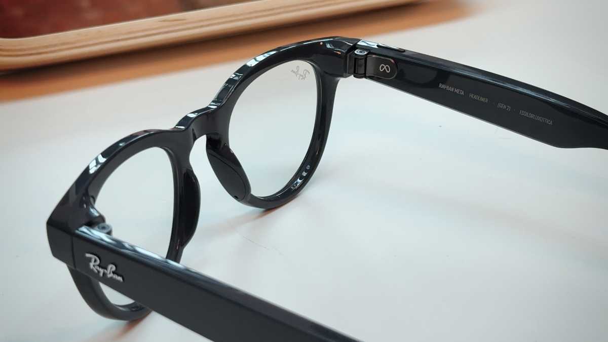 Ray Ban Meta Gen 2 Hands On table interior angled