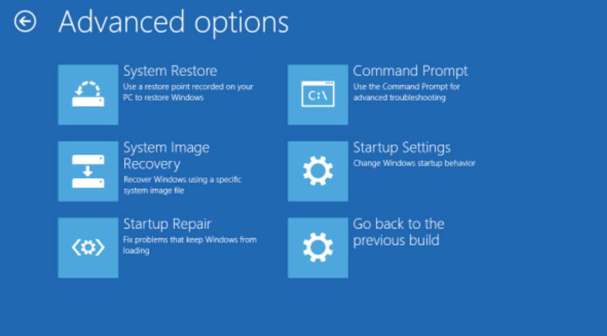 recovery screen