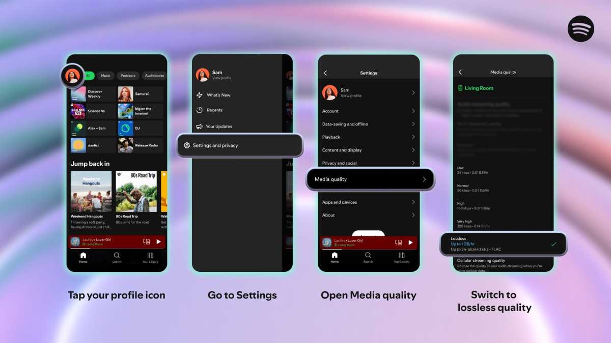 Spotify Lossless audio
