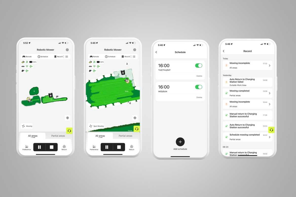 UBHOME M10 روبوت العشب لقطات تطبيق الجزور