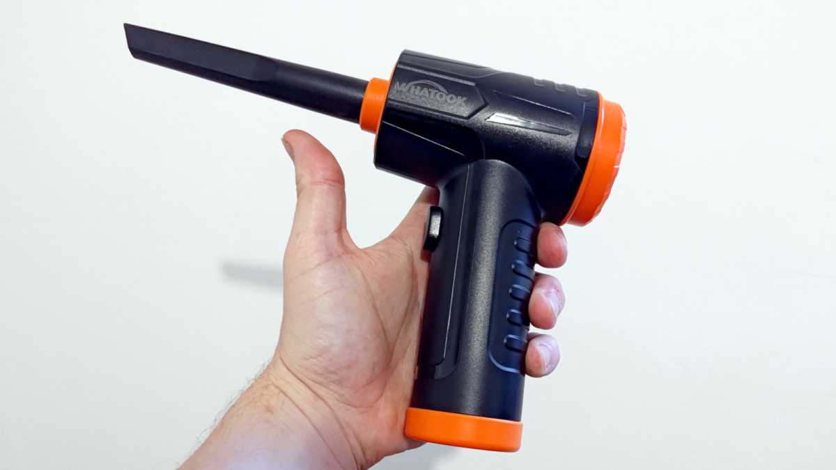 Whatook 2-in-1 electric air duster and vacuum in hand
