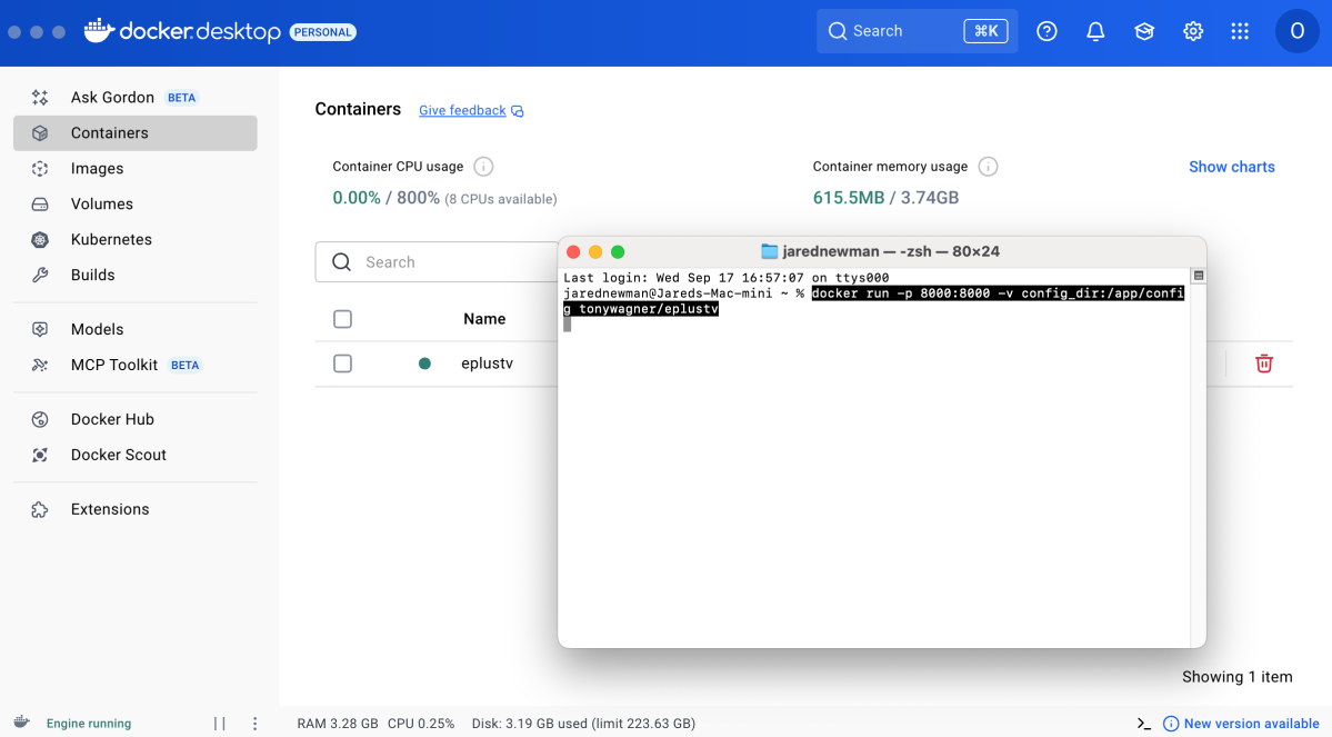 Setting up a Docker container for Channels