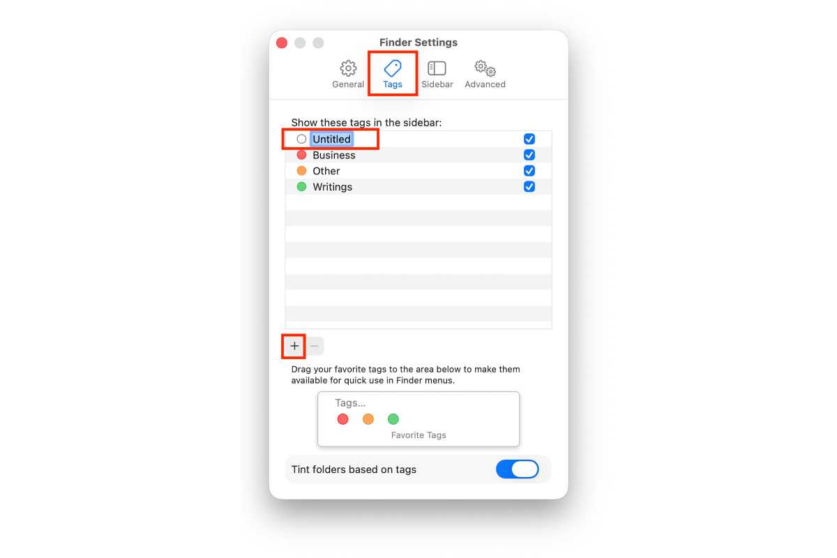 Finder Create Tag