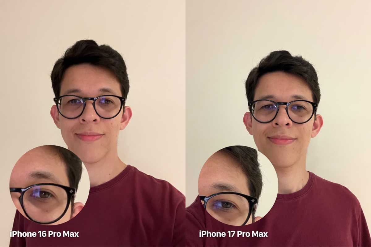 iPhone 17 selfie 3 que muestra detalles de borde