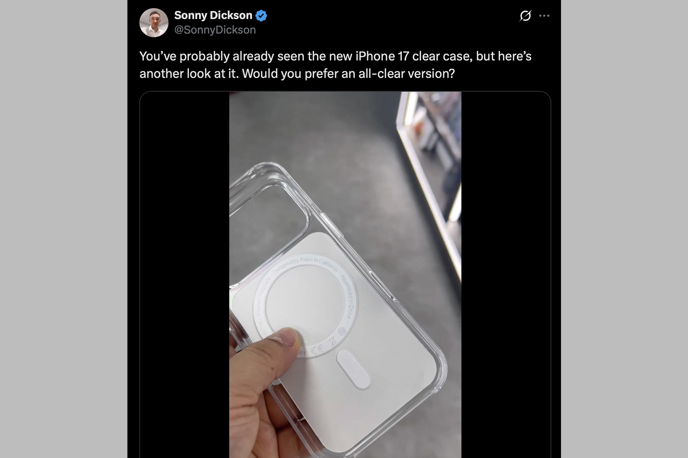 iphone 17 pro clear case leak