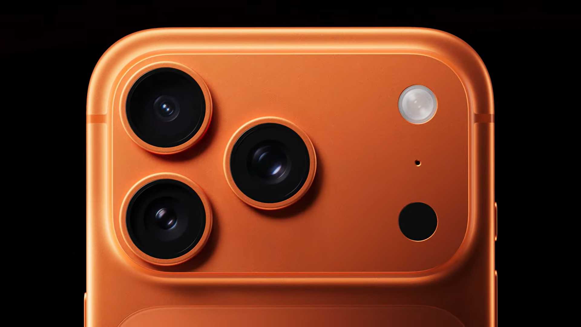 iphone 17 pro camera plateau in Cosmic Orange