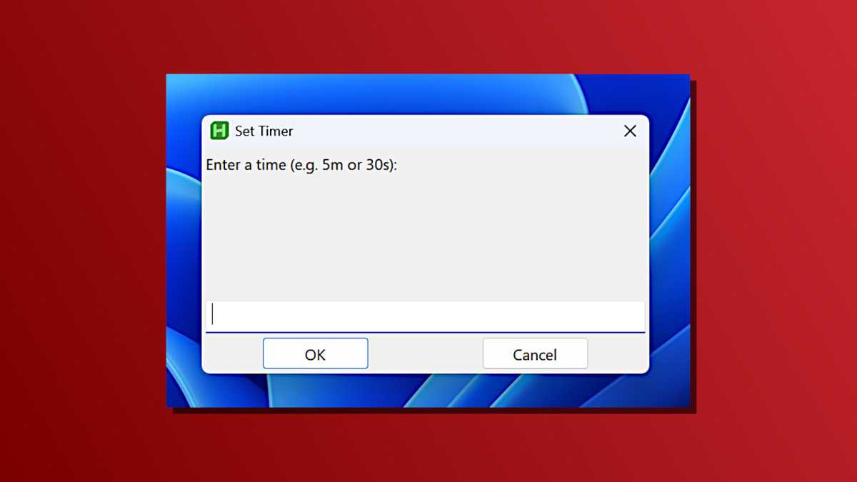AI generated AutoHotkey timer script in action