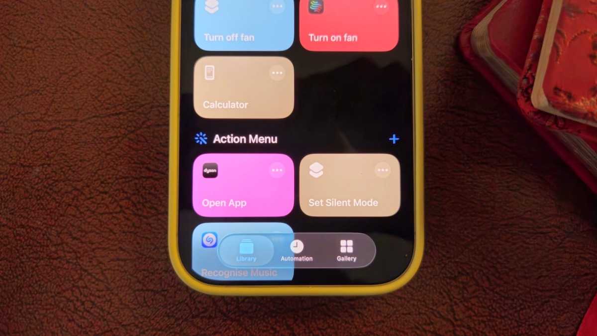 Action Menu on the iPhone