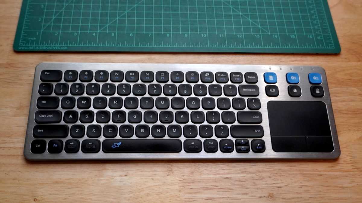 Arteck media keyboard top down view