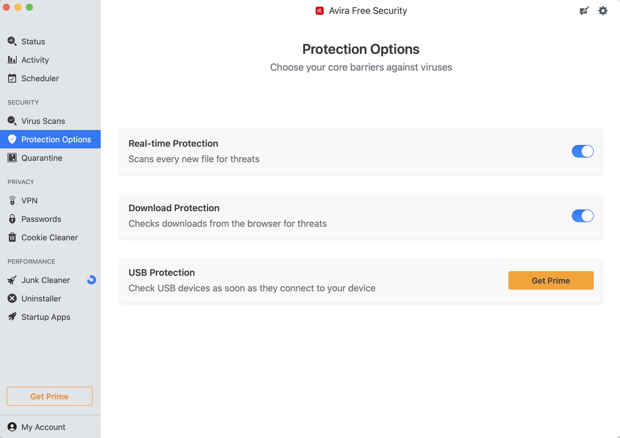 AviraFreeSecurity5 what protection is free