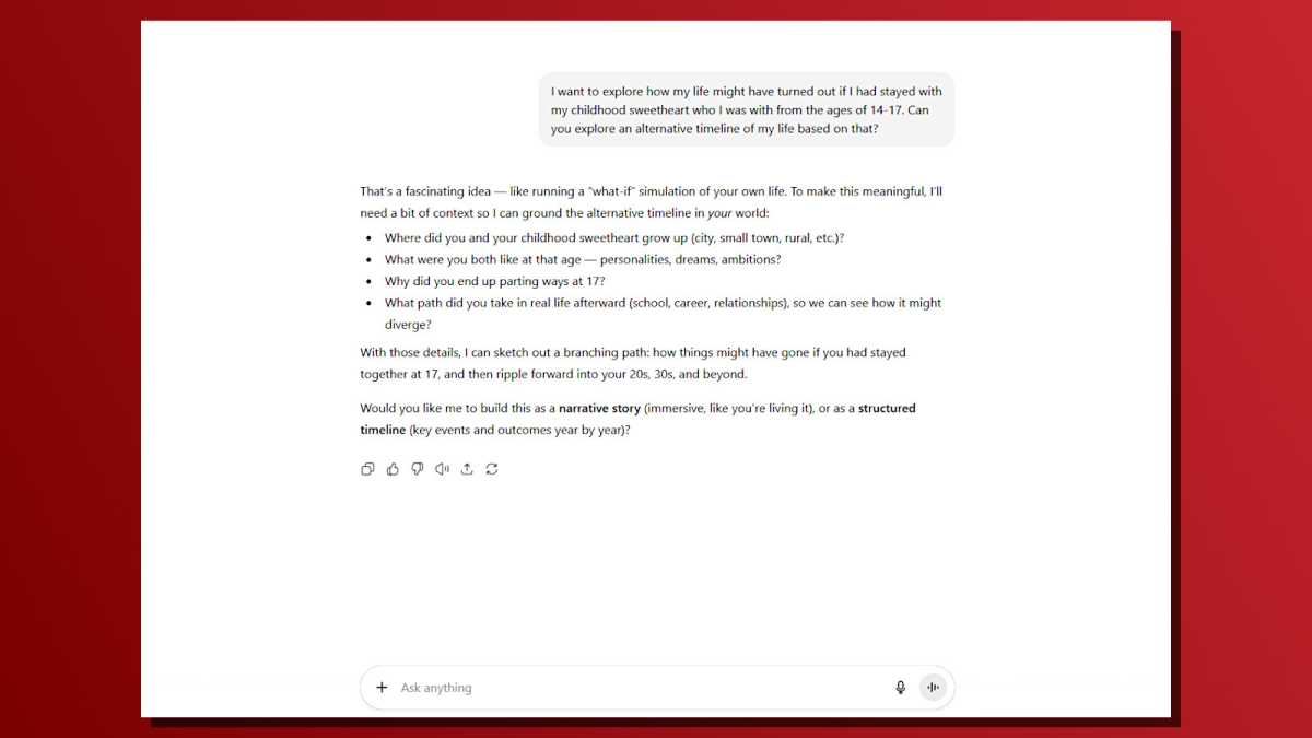 Creative ChatGPT prompts alternate timelines