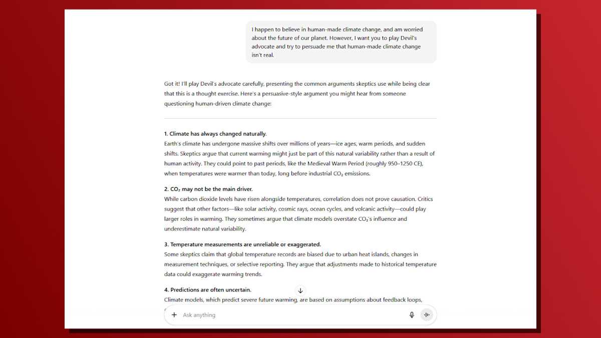 Creative ChatGPT prompts play Devils advocate