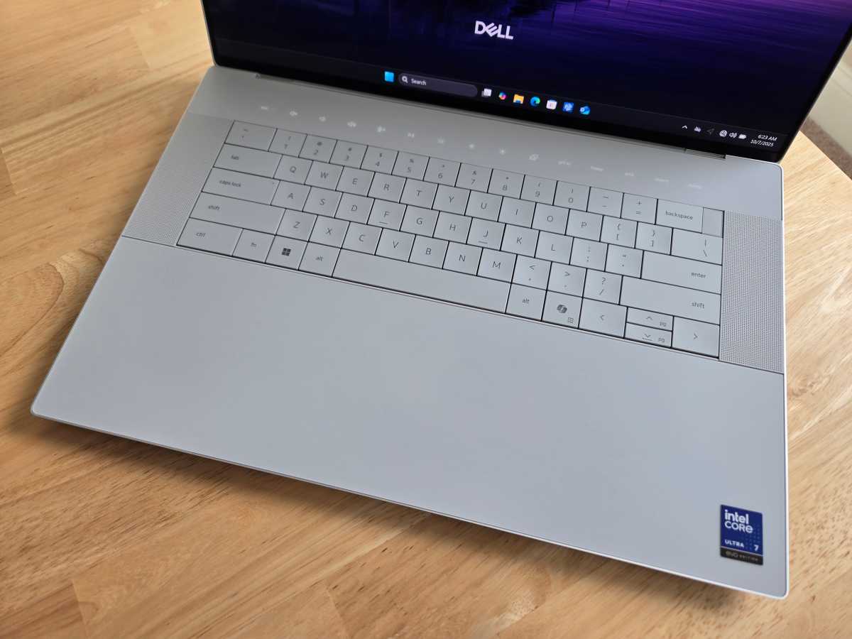 Dell 16 Premium keyboard on desk