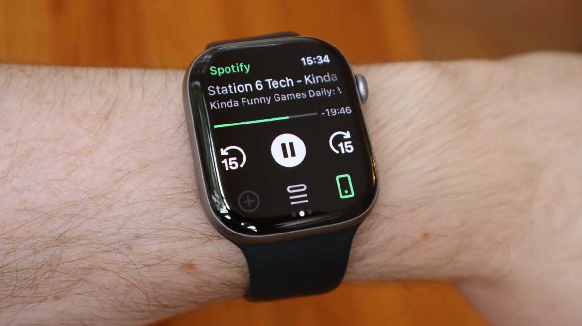 Using Spotify on the Apple Watch Series 11