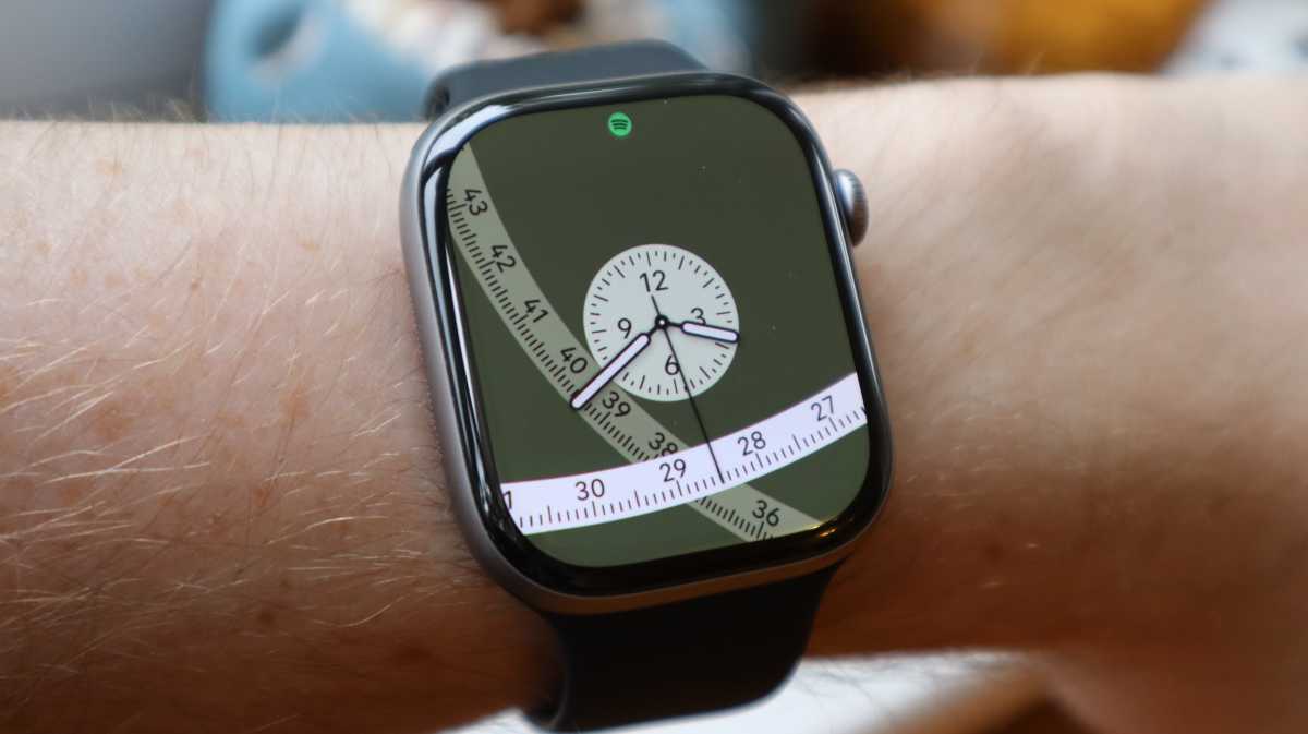 The Exactograph watch face on the Apple Watch Series 11