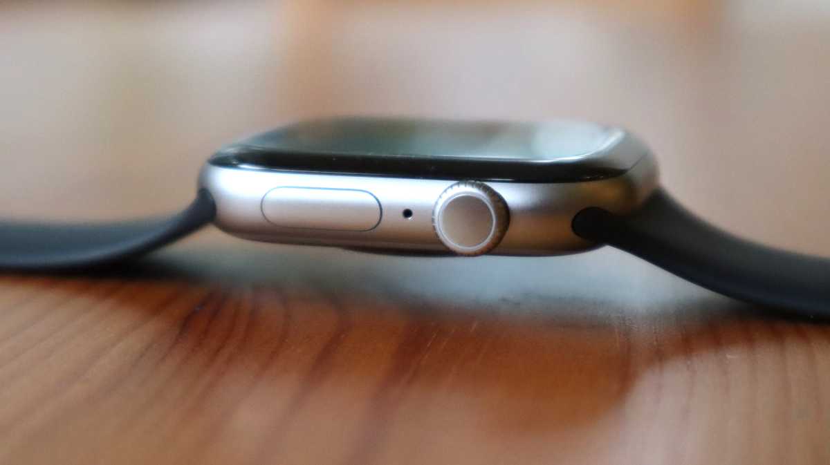 The side profile of the Apple Watch Series 11