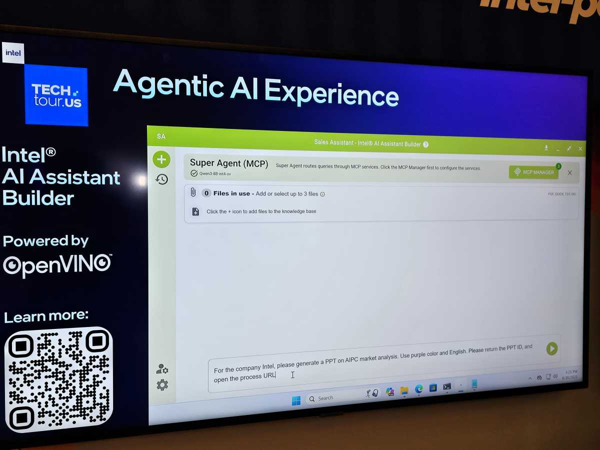 Intel AI Assistanrt Builder agentic AI builder Panther Lake