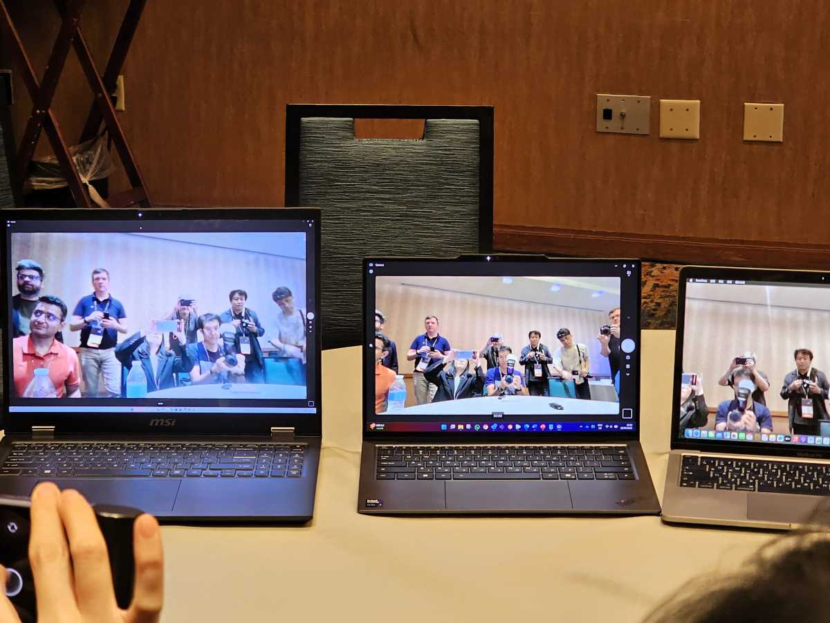 Intel IPU showing off laptops