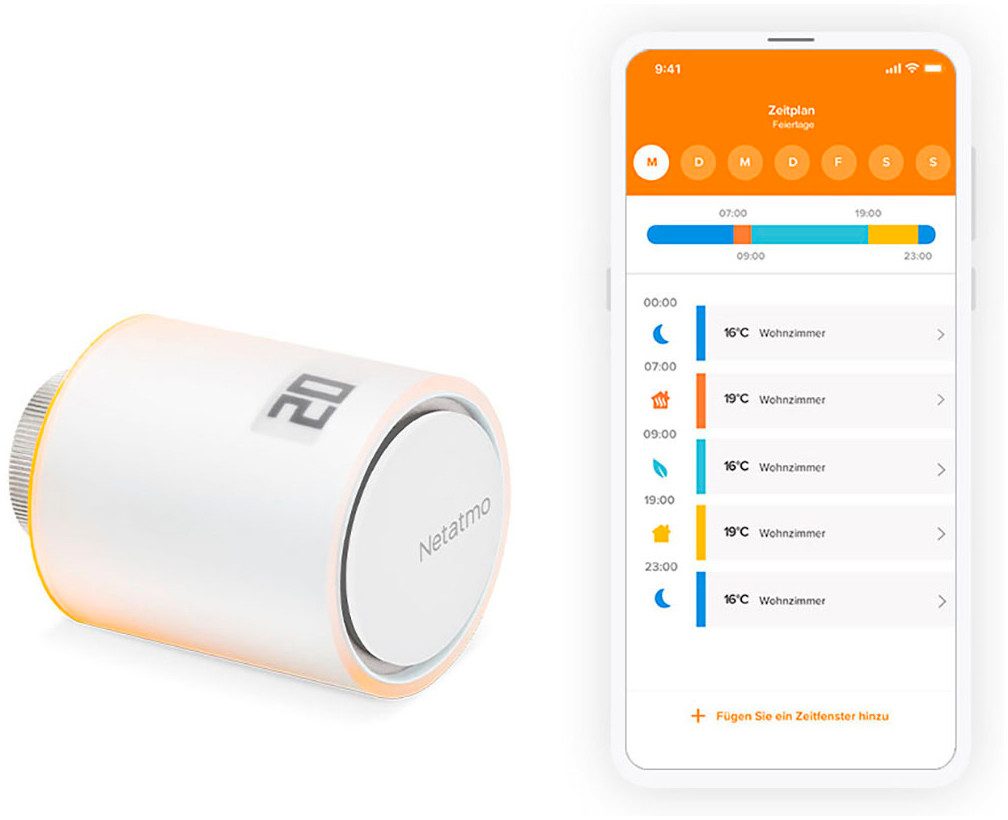 Comap QTW11 Smart Thermostat – Vernetztes Heizkörperthermostat, Weiß, 105x105x25 Mm, App-Steuerung