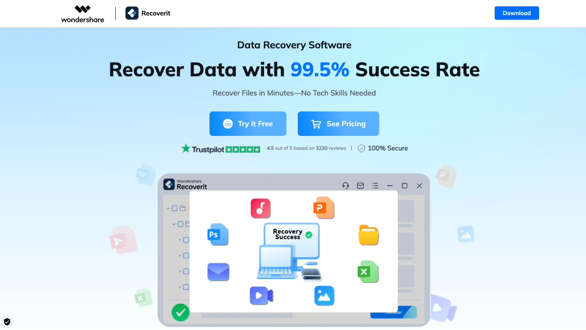Wondershare Recoverit V14: Industry-Leading AI Data Recovery