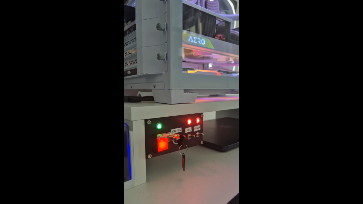 The jet engine start up box for this Redditor's PC