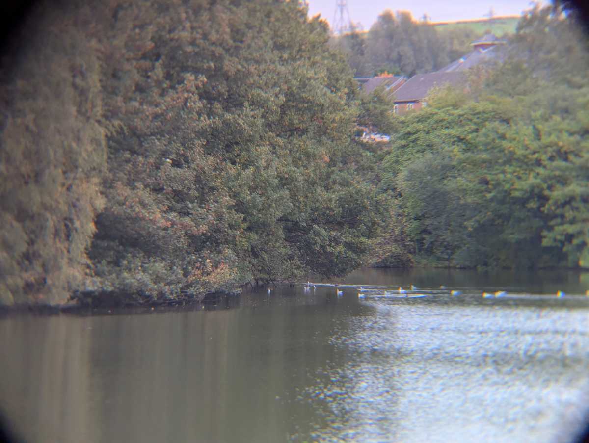 Sevenka smartphone telescope local lake example with lens