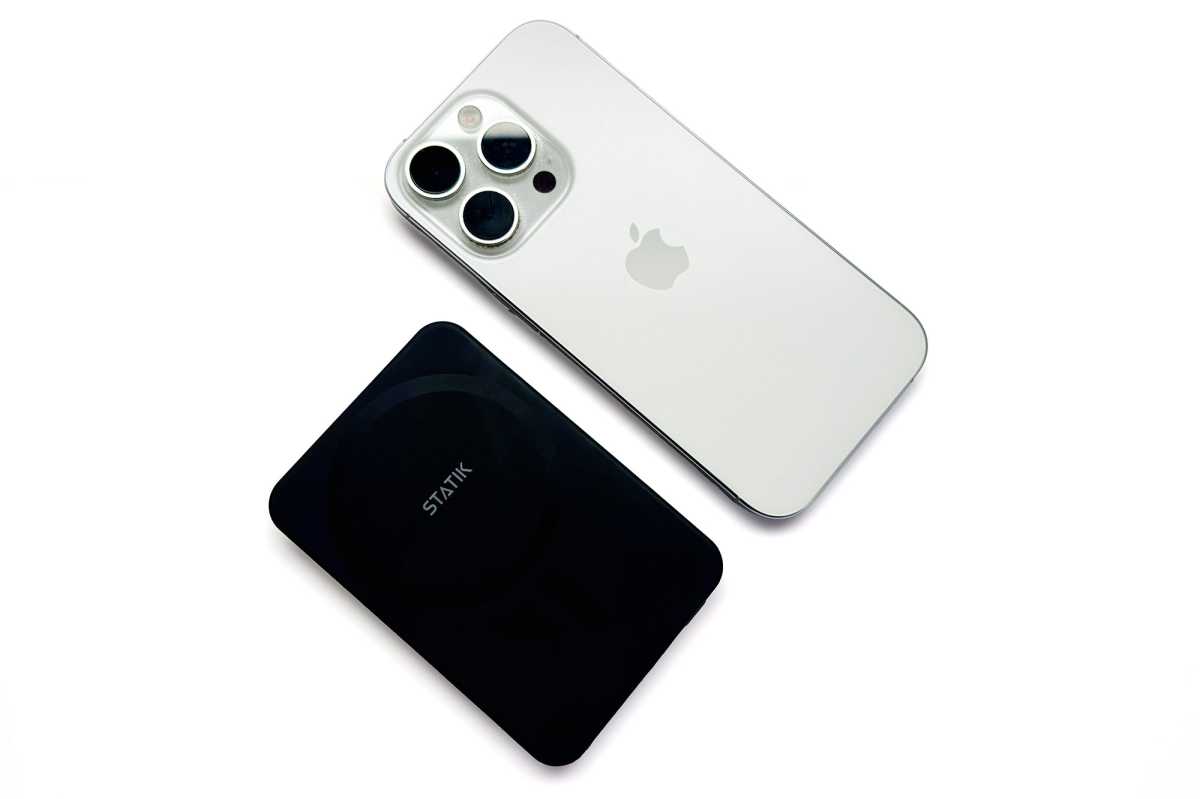 Statik State 5K Power Bank and iPhone
