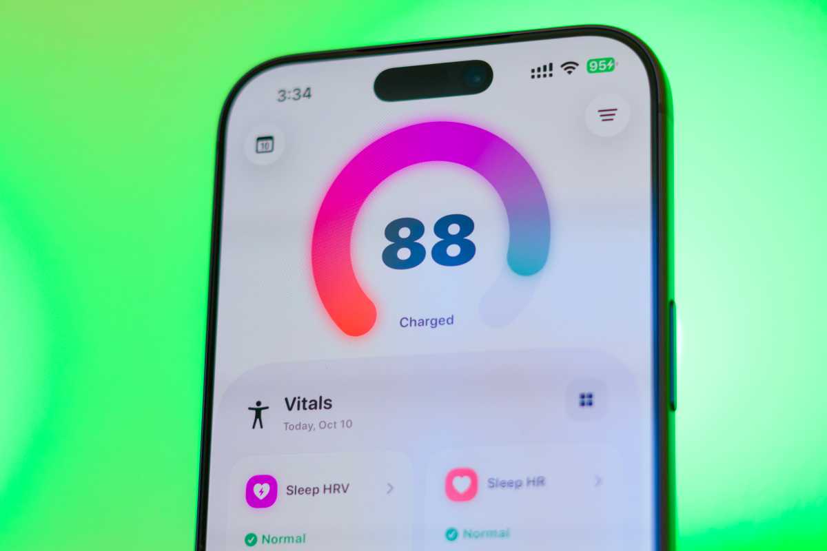 Third-party body battery score on iPhone