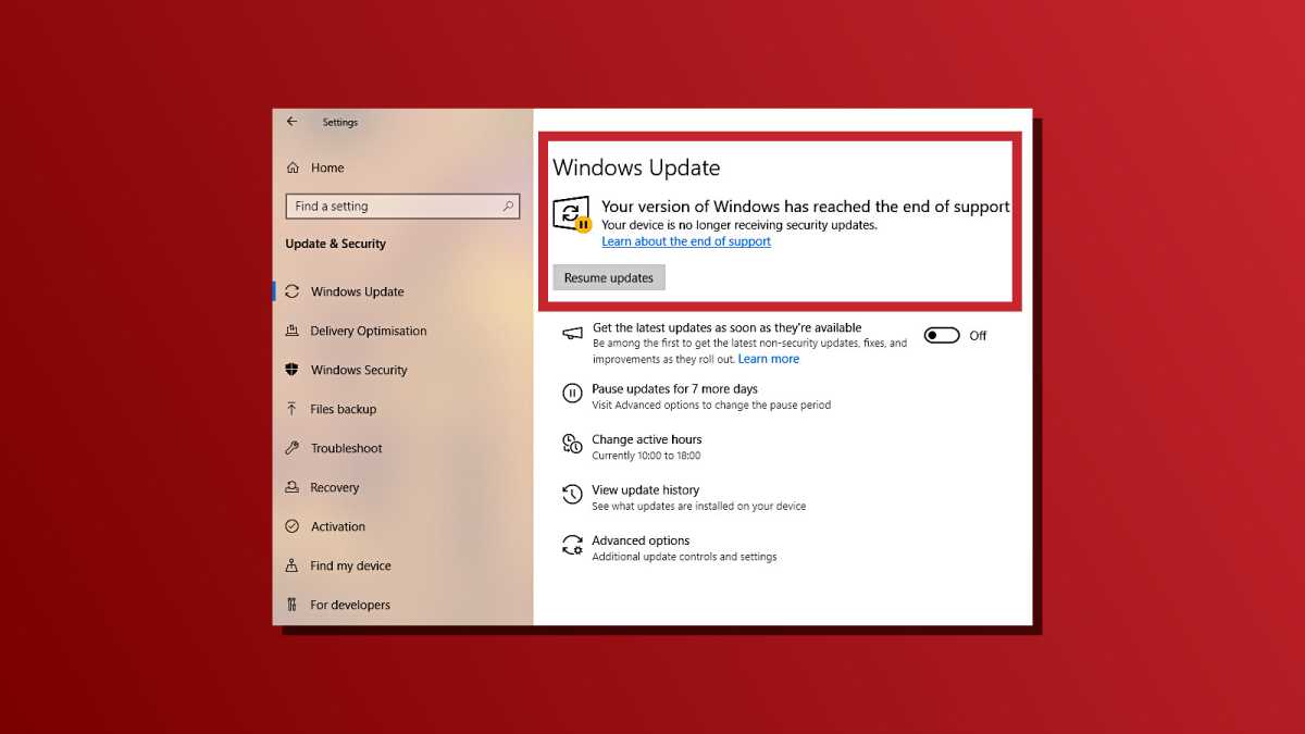 Windows Update paused