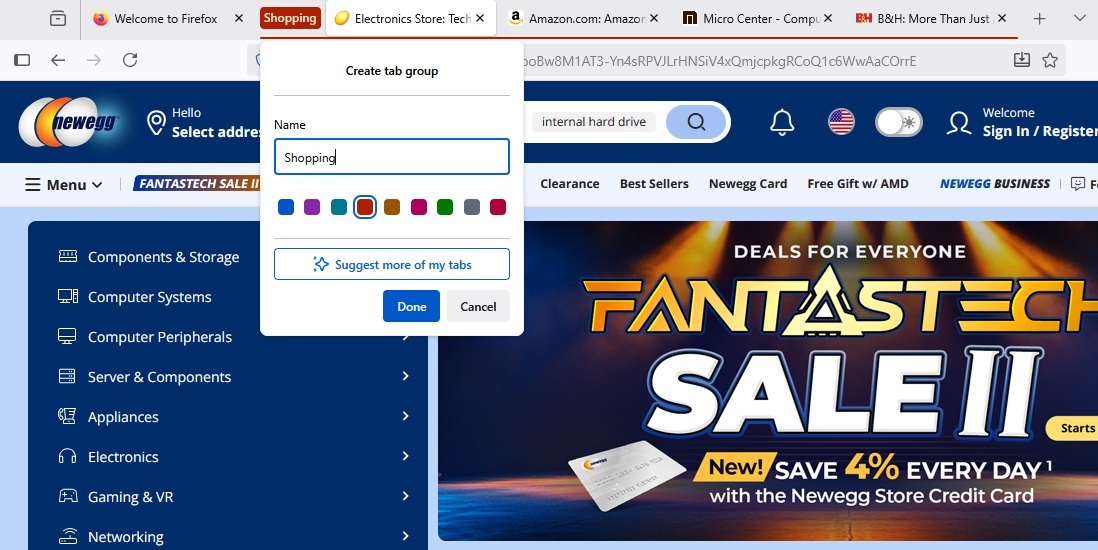 Firefox Tab Group
