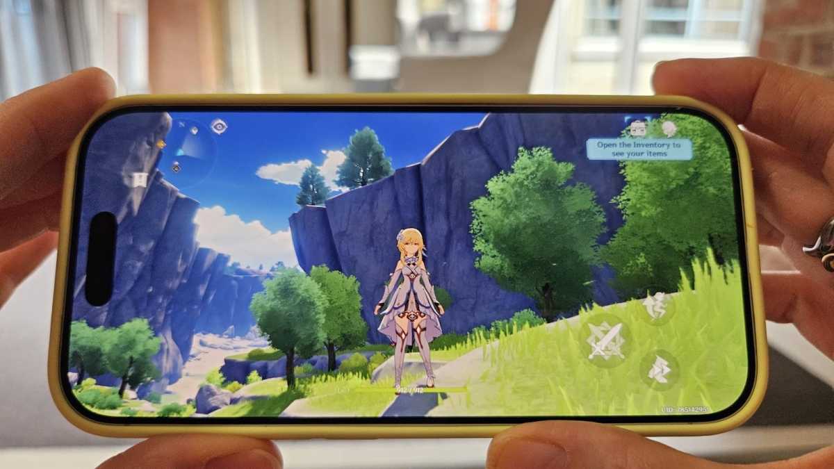 iPhone 17 screen showing a game