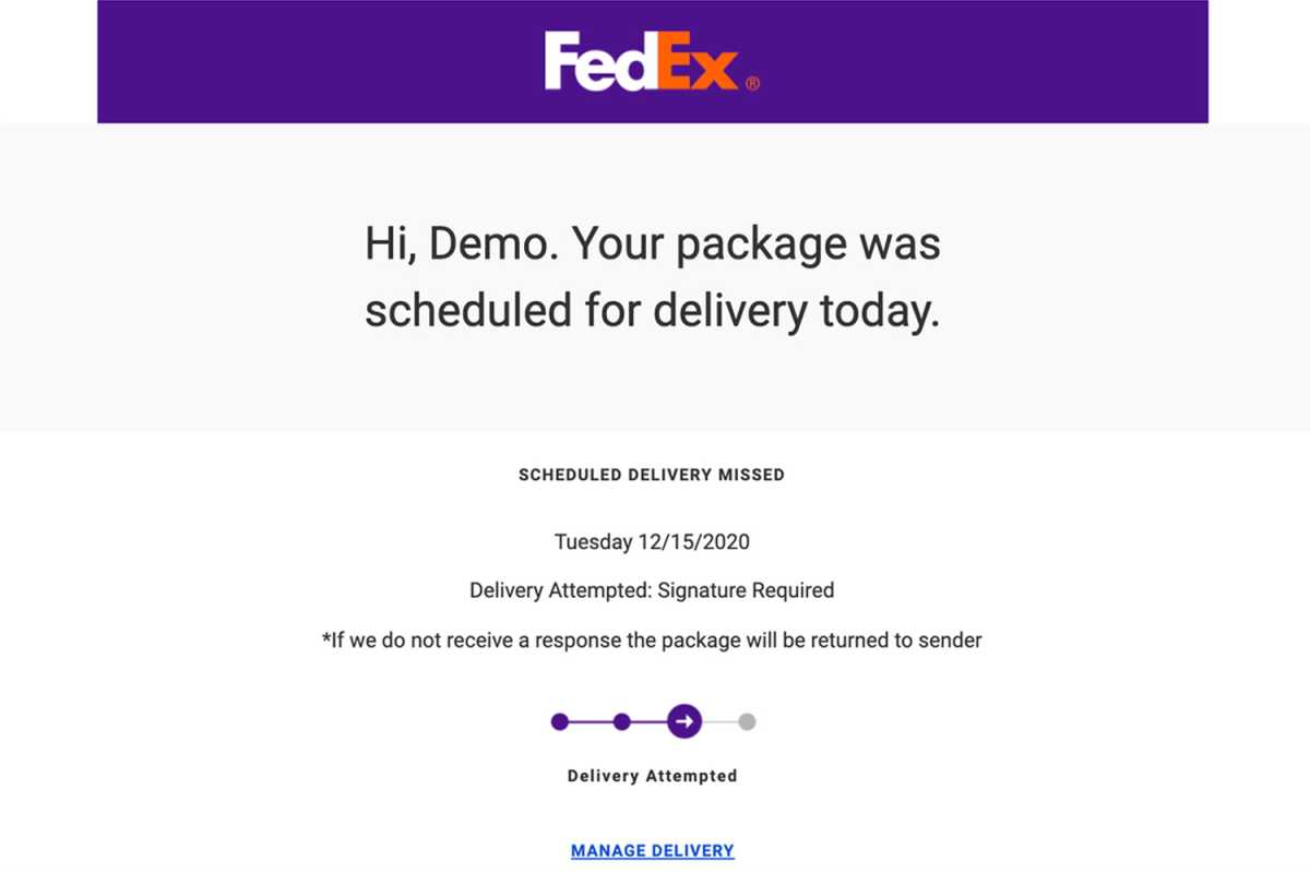 Phishing Scam example